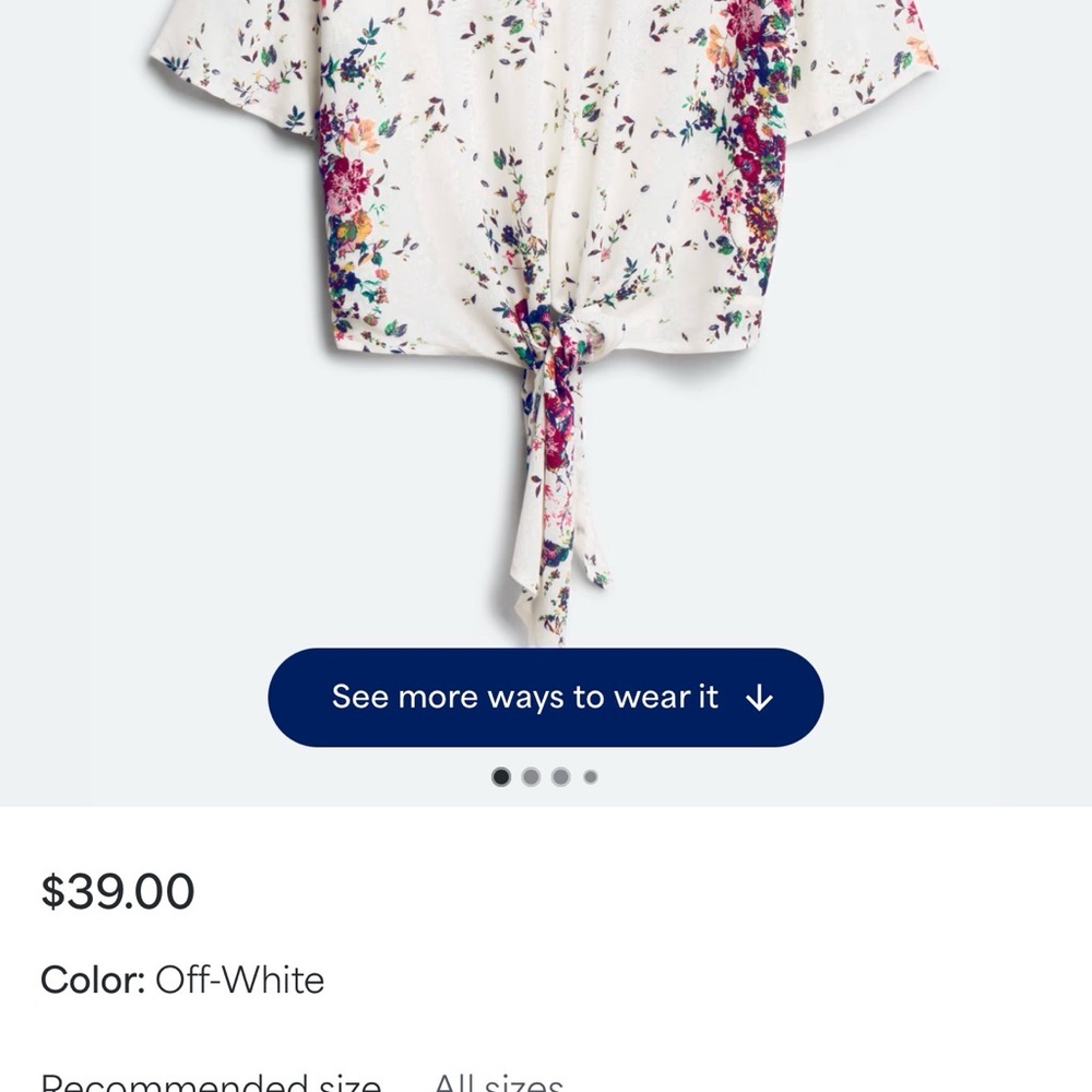 Floral Tie-Front Blouse